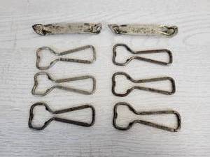 lot 153A image: Lot of (8) Vintage Beer Bottle Openers from Minnesota Breweries - Hamms, Hauenstein, Schells, Gluek, Kato
