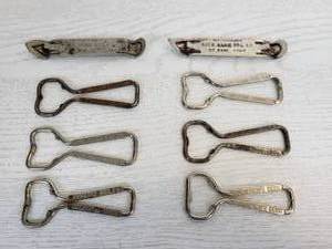 lot 202A image: Lot of (8) Vintage Beer Bottle Openers from Minnesota Breweries - Hamms, Hauenstein, Schells, Gluek, Kato
