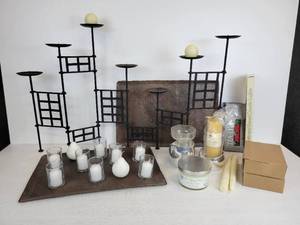 lot 292 image: Lot of Candles and Candlescaping Items - NO SHIPPING