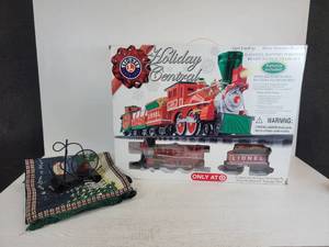 lot 297 image: Lionel Holiday Central G-Gauge Train Set and More NO SHIPPING