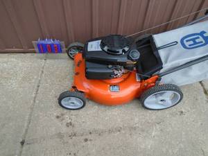 Husquvarna push mower with Kohler engine & bag. Tested & works. As shown.