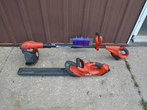 Qty of 2 Black & Decker hedge trimmer & weed