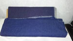 lot 162 image: Denim dark blue and light green.