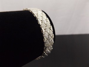 .925 Sterling Silver As New Wider Etch Styled Bracelet