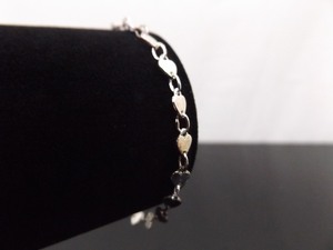 .925 Sterling Silver As New Heart Link Bracelet