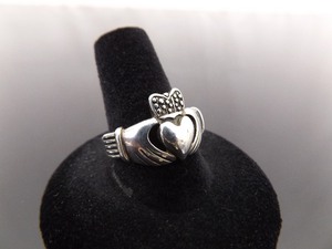.925 Sterling Silver Irish Claddagh Ring Size 10