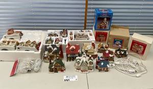 lot 85 image: Large Lot of Christmas Village Decor and Figurines