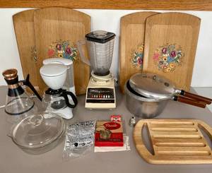 lot 97 image: Pressure Cooker, Blender, Coffee Pot, Serving Trays and More