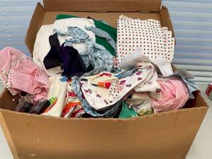 lot 119 image: Box of Vintage Fabric - Many Style and Patterns