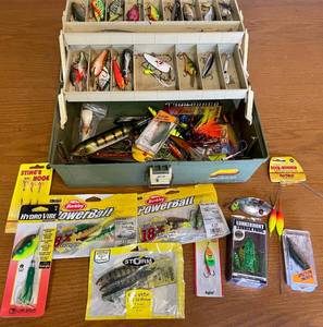lot 46 image: Large Lot of Fishing Tackle - Lures Bait Flies and MORE