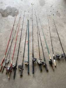 lot 64 image: Large Lot of Fishing Rods and Reels