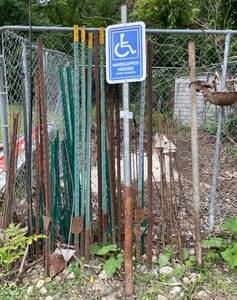lot 132 image: Large Lot of Various Sized Fence Posts