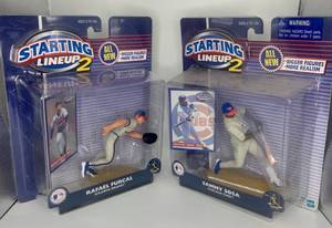 lot 9 image: Starting Lineup 2 MLB Baseball Figure Lot - Rafael Furcal and Sammy Sosa