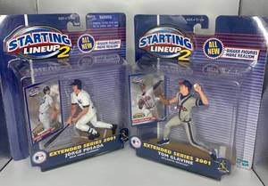 lot 19 image: Starting Lineup 2 MLB Baseball Figure Lot - Jorge Posada &amp Tom Glavine