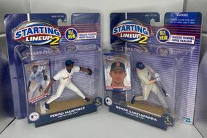 lot 17 image: Starting Lineup 2 MLB Boston Red Sox Figure Lot - Pedro Martinez &amp Nomar Garciaparra