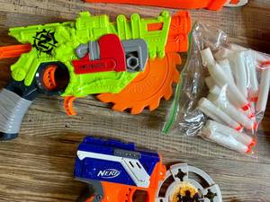 lot 45 image: Lot of Various Nerf Dart Guns and Darts