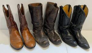 lot 18 image: Three Pairs Of Used Cowboy Boots 2 Mason Size 13 1 Ortho OSullivan Size 13