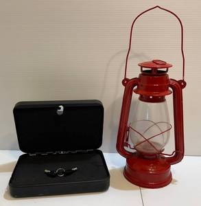 lot 21 image: BullDog Gun Box (With Key) And Red Lantern