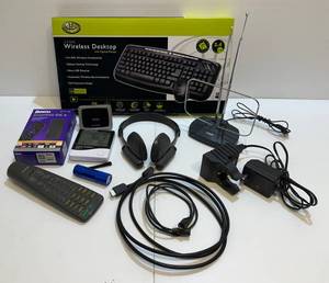 lot 43 image: Group Of Misc. Electronics Including Gear Head Wireless Destop Keyboard And More