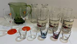 lot 58 image: Group Of Misc. Drinking Glasses, Shot Glasses And More Including (Pepsi) And More