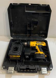 lot 94 image: DeWalt 12Volt Drill With Two Batteries, Charger And Carrying Case (Works)