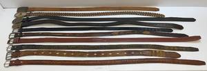 lot 114 image: Group Of Decorative Leather Belts Some With Fancy Belt Buckles Sizes From 42- 46 And More Misc. Sizes