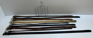 lot 115 image: Group Of Decorative Leather Belts Some With Fancy Belt Buckles Sizes From 36- 44 And More Misc. Sizes