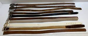 lot 116 image: Group Of Decorative Leather Belts Some With Fancy Belt Buckles Sizes From 36- 44 And More Misc. Sizes