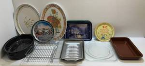 lot 139 image: Large Group Of Kitchenware Including Serving Trays And More
