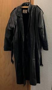 lot 159 image: Phase 2 XL Leather Trench Coat