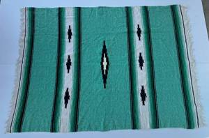 lot 222 image: Vintage Navajo Themed Blanket 56 x 77