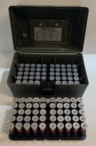 lot 228 image: Ammo Box Full Of Federal 12 Ga. Top Gun 8 2 34 1 18 2 34 70 MM Shells