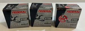 lot 239 image: 3 Full Boxes Of Federal 12 Ga.  Classic Steel High Velocity Shot Shells 2 34 1 14 Oz. 4 Shot