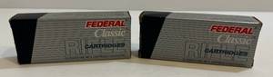 lot 253 image: 2 Boxes Of Federal Claassic Rifle Cartridges 7.62x39 Soviet 123 GR. Hi-Shok Soft Point (Boxes Full 20 Center Fire Rifle Cartridges Per Box)