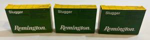 lot 255 image: 3 Boxes Of Remington Slugger 20 Ga. 2 34 58 Oz. Hollow Point Rifled Slugs ( Boxes Full 5 Shells Per Box)