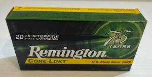 lot 266 image: Remington 75 Years Core-Lokt 308 WIN. 180 Gr. Core-Lokt PSP (Full Box 20 Centerfire Rifle Cartridge)