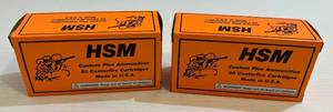 lot 272 image: 2 Boxes Of HSM 30 Carbine 110 Gr. Full Metal Jacket ( 50 Cartridges Per Box )