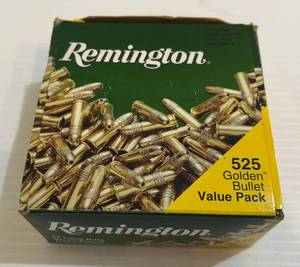 lot 274 image: Box Of Remington Golden Bullet HP 22 LR Rimfire Rifle Ammunition (525 Rounds)