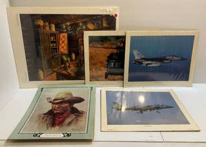 lot 307 image: Group Of Un-Framed Prints In Protective Packaging Including Wildlife & Military