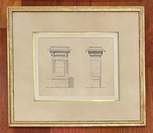 lot 55 image: Two Vintage Framed Architectural Prints