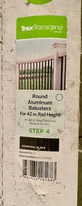 lot 265 image: New Trex Transend Round Aluminum Balusters for 42 Rail Height