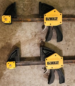 lot 274 image: 2 DeWalt Clamps and Hammer