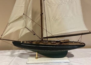 lot 127 image: Wood Sailboat Model