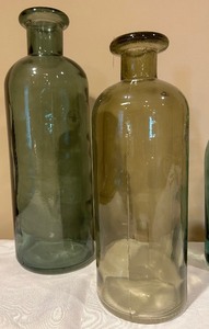 lot 131 image: Colorful Clear Bottles And Vases