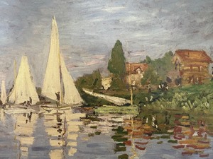 lot 161 image: Beautiful Monet Sailboat Scenic Print