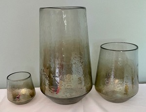 lot 336 image: Trio of Pottery Barn Glass Vessels