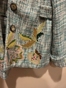 lot 178 image: Tweed Floral Embroidered Blazer by Kenzie