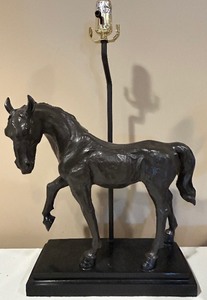 lot 189 image: Pair of Manor House Interiors Horse Figurine Lamps