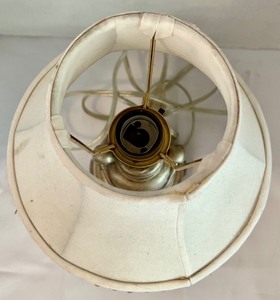 lot 105 image: Brass Table Lamp with Flower Detailing