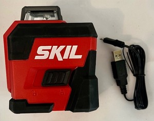 lot 110 image: Skil Self-Leveling 360 Degree Red Cross Line Laser with Tripod